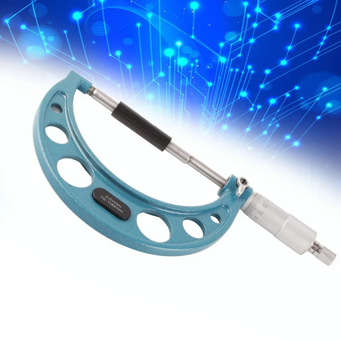 Micrometro 75-100 mm Acciaio al Carbonio Precisione 0,01 mm Scala Pollici