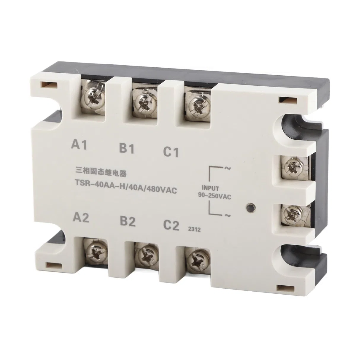 Relè a Stato Solido Trifase, Porta Seriale Trifase a Stato Solido Singolo Canale Relè Brm3-100da Rtu Scheda Controller Plc Modalità Ingresso Ssr 90250 V Ca Carico 24480 V Ca Tsr40aah Modulo
