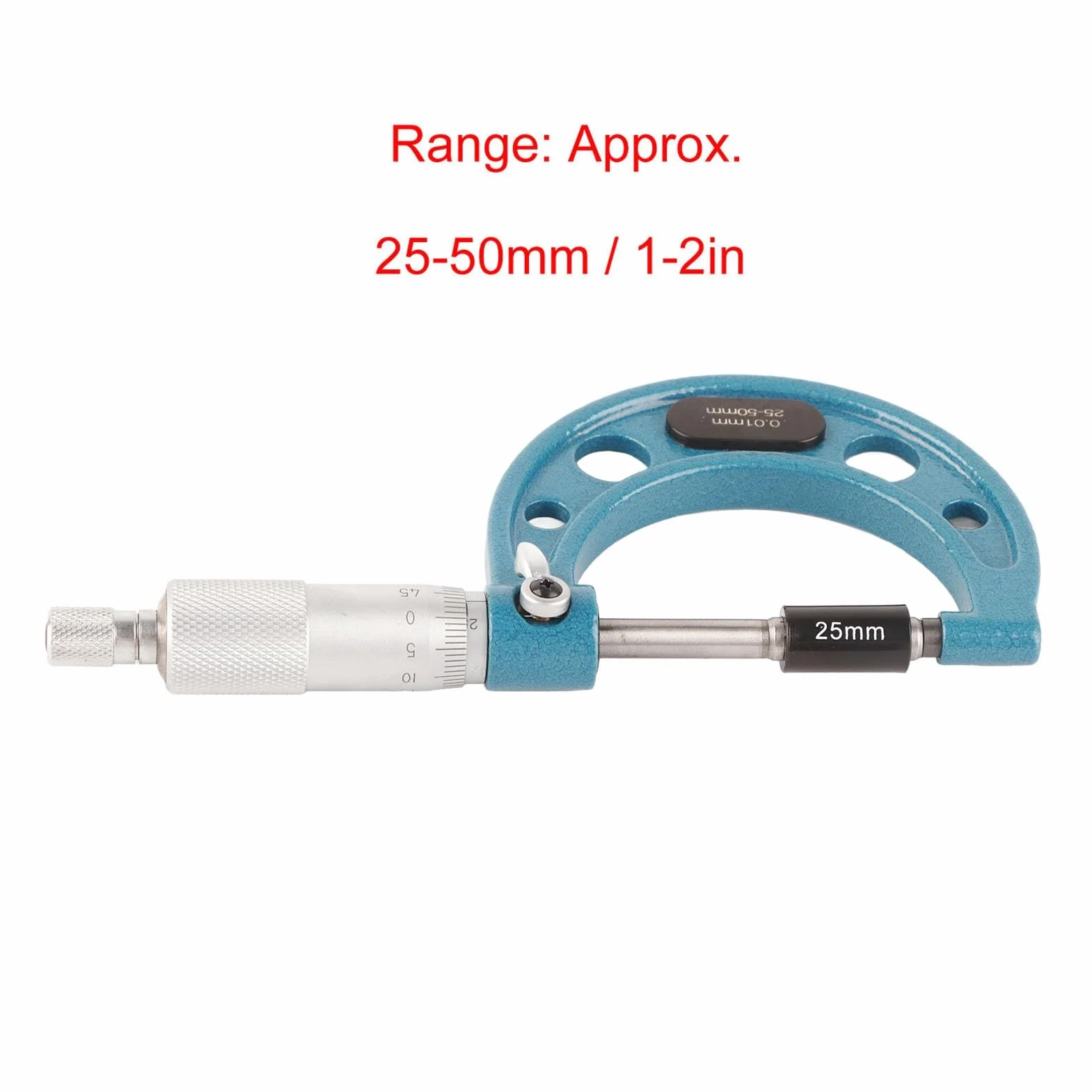 Micrometro per Esterni 0,01 mm Acciaio Inossidabile (25-50 mm) con Chiave
