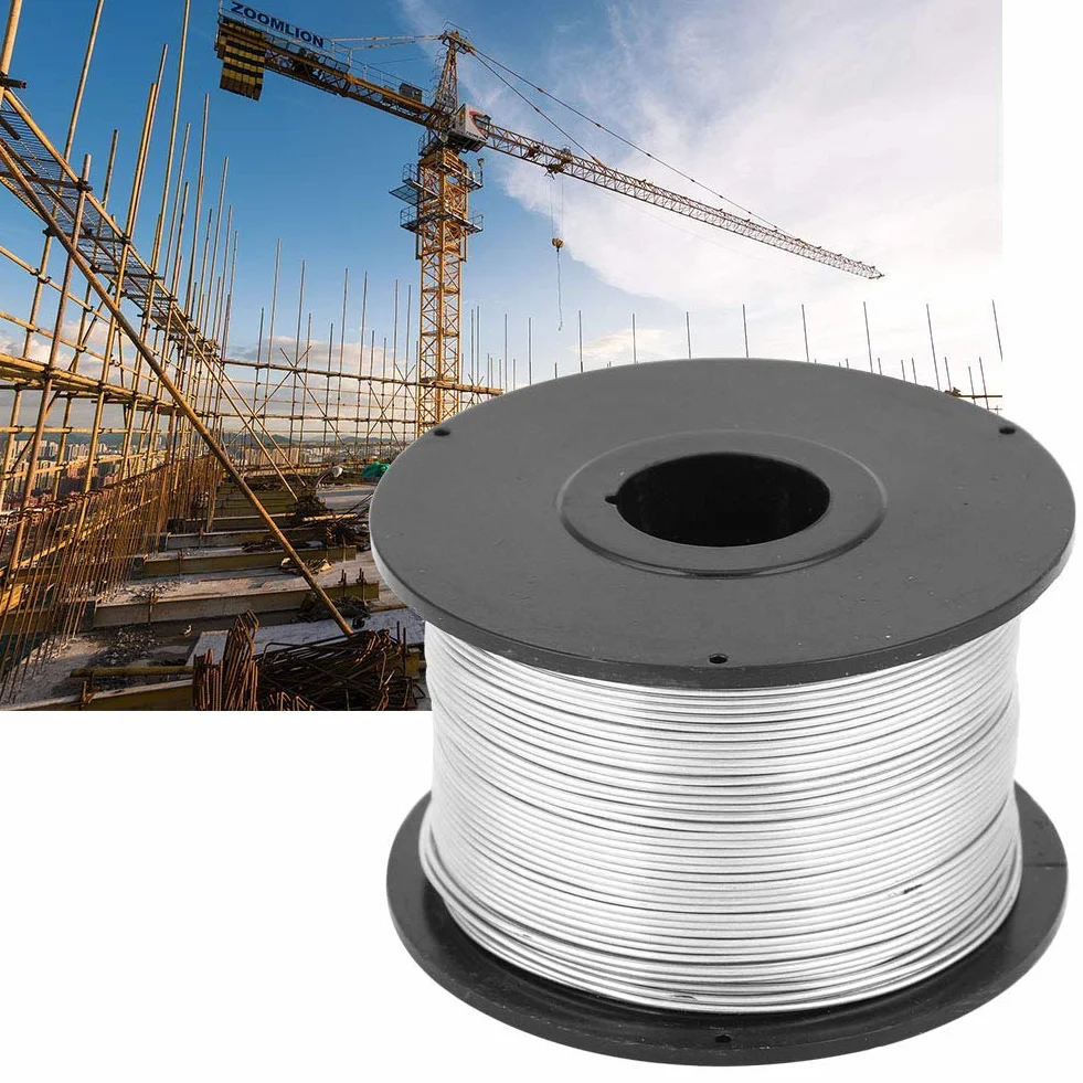 Filo per Legare Macchina 4 Pezzi 110 M 0,8 Mm Acciaio per Tondo per Cemento Armato