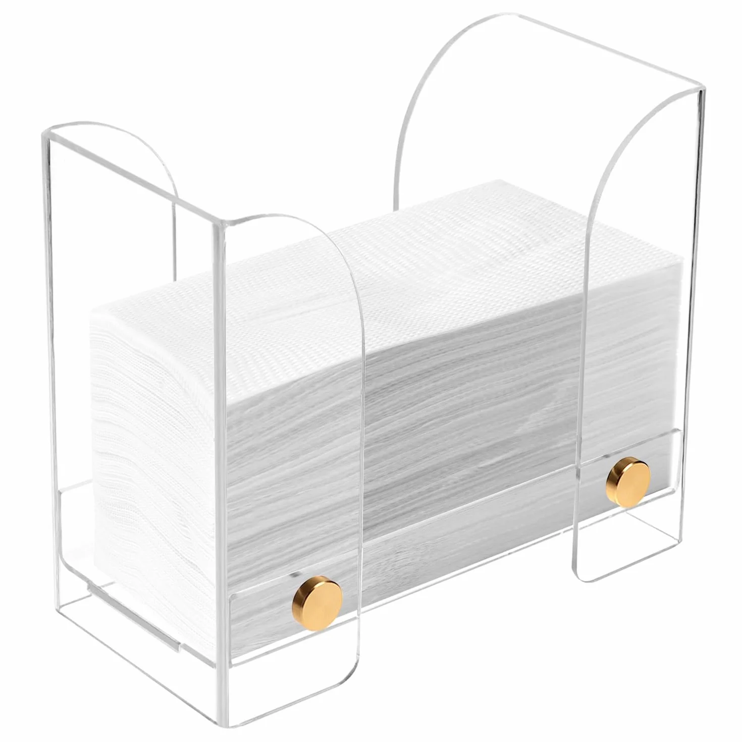 QWORK Porta Asciugamani di Carta Acrilica Trasparente per Cucina Bagno
