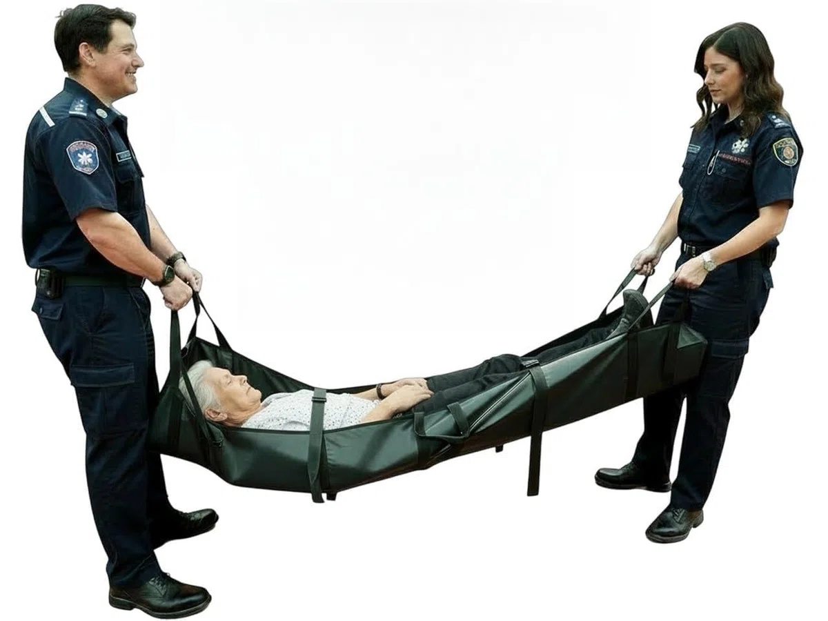 Barella portatile di pronto soccorso, barella di emergenza per soccorso medico sportivo.