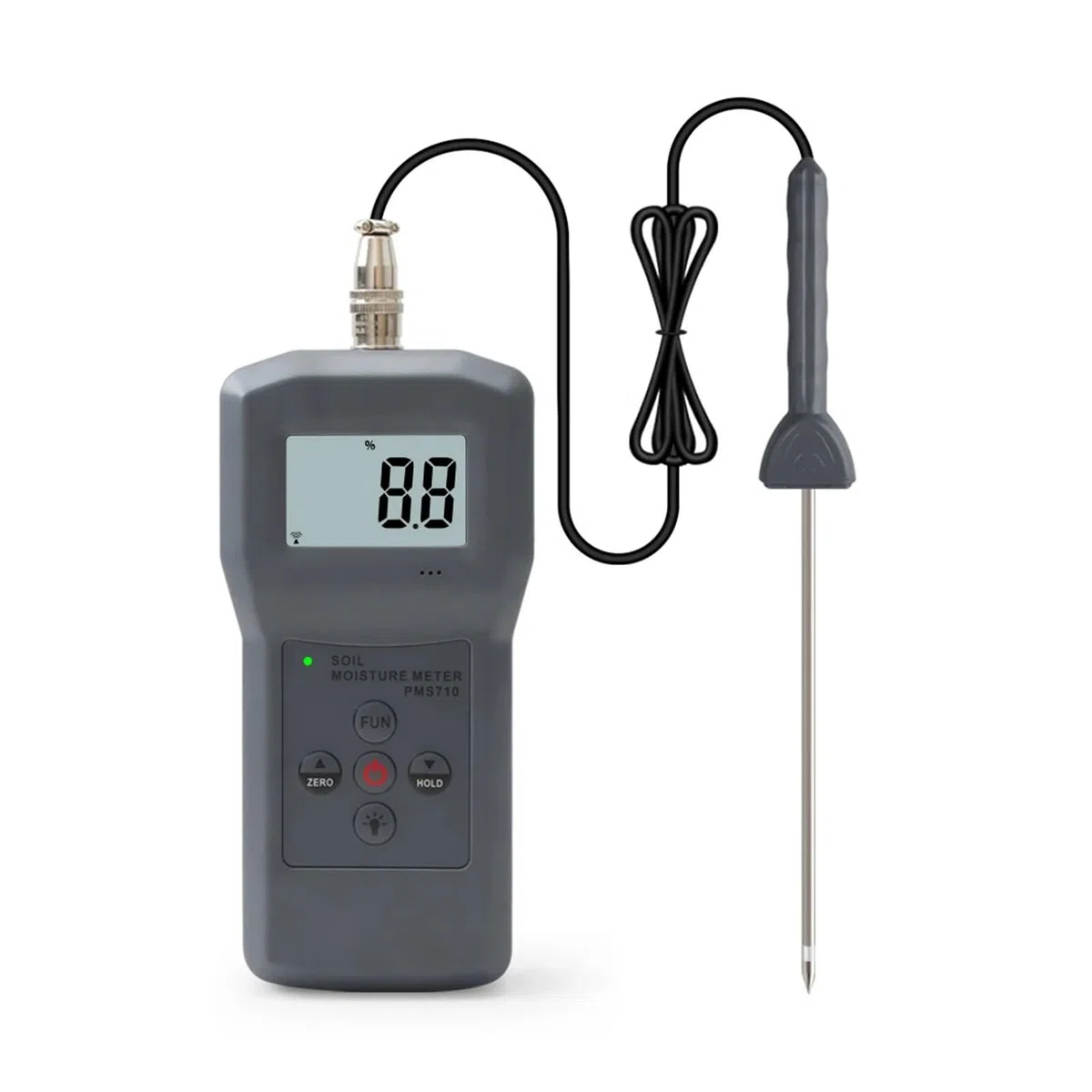 Misuratore di umidità del terreno for giardinaggio, test di umidità di sabbia e cemento, sensore digitale LCD preciso, compensazione automatica della temperatura Basso errore, alta sensibilità