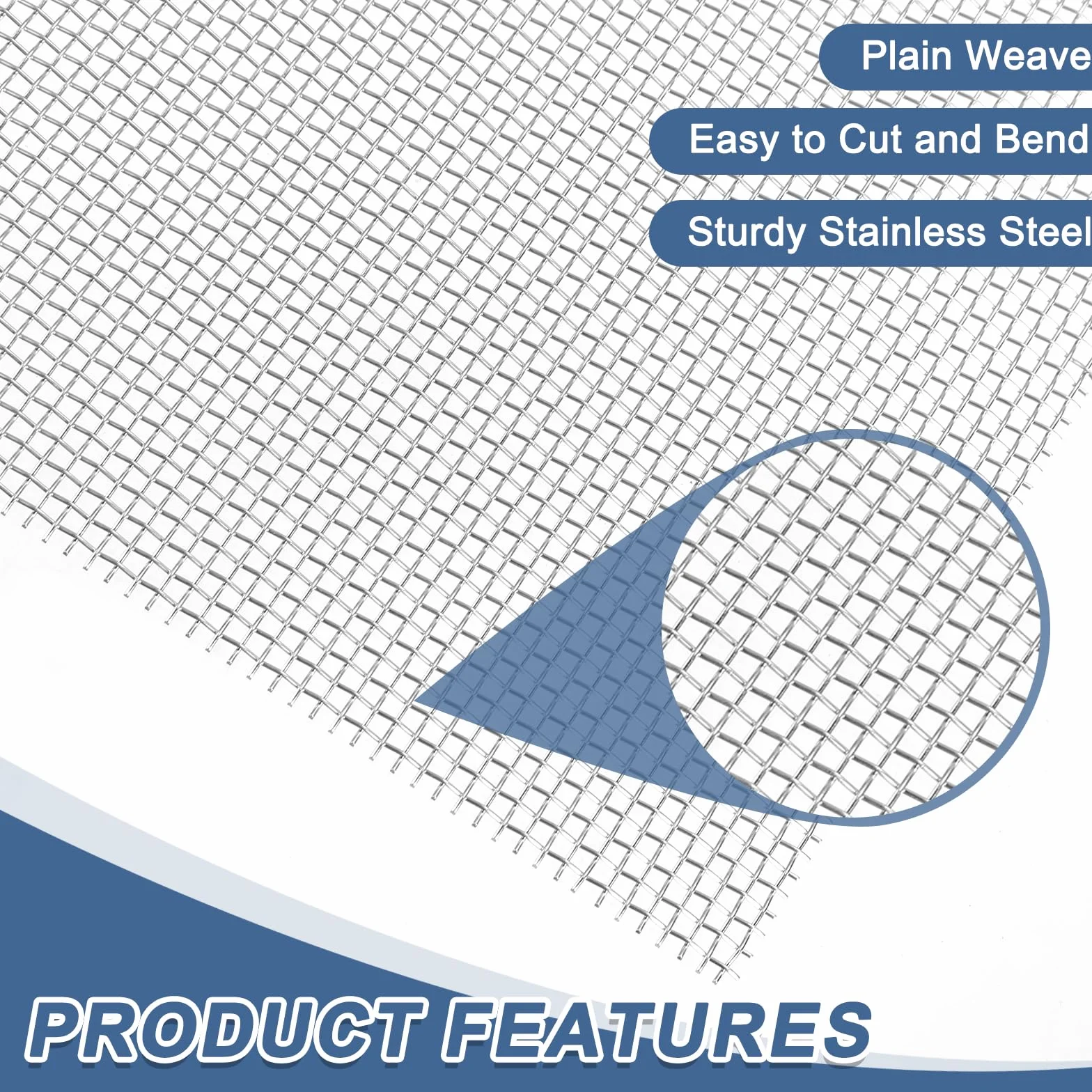 QUARKZMAN 12 Mesh 79" x 10" Rete In Metallo Intrecciata 316 Acciaio Inossidabile Griglia Di Aerazione Filtro Finestra