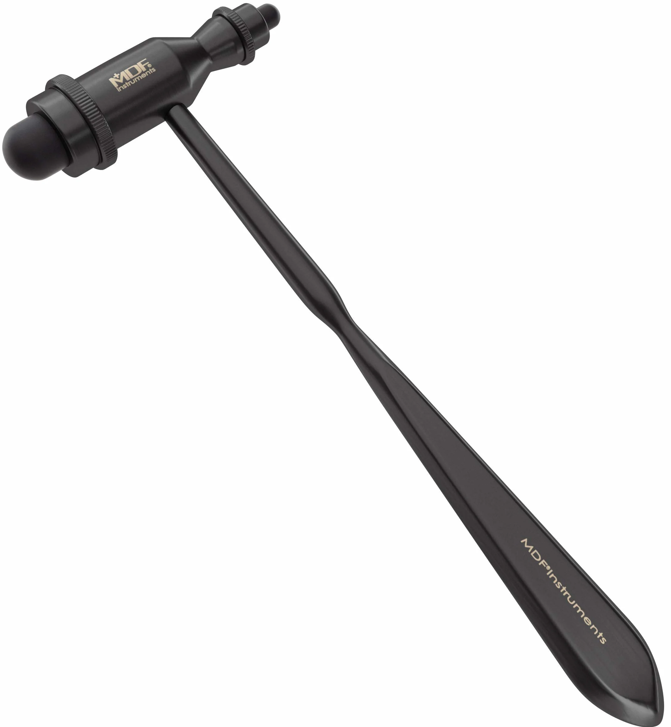 MDF Instruments, neurologico per riflessi Tromner con spazzola incorporata per riflessi cutanei e superficiali - Rosso (Tutto Nero (BlackOut))