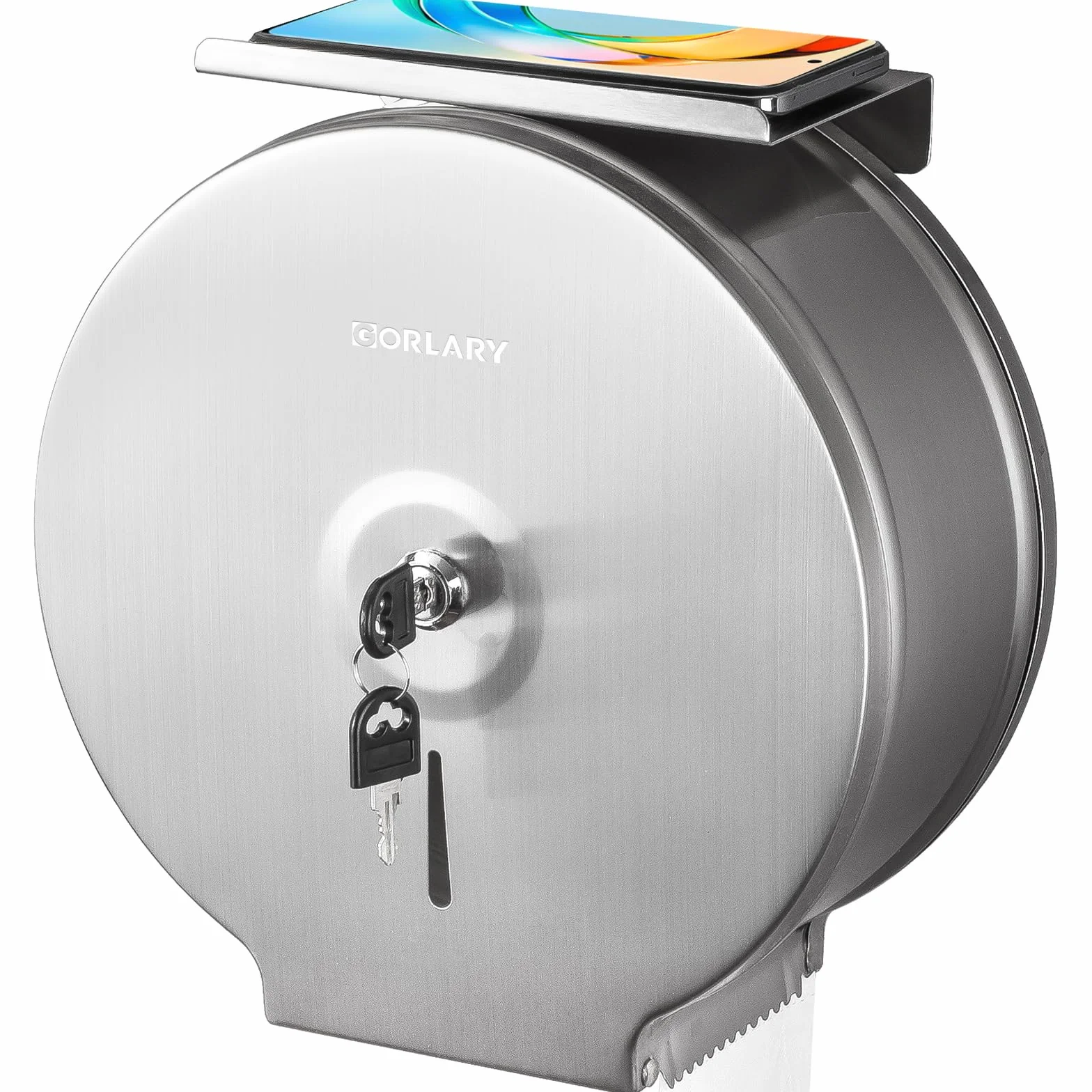 Gorlary commercial jumbo toilet paper dispenser stainless steel wall mount contactless silver