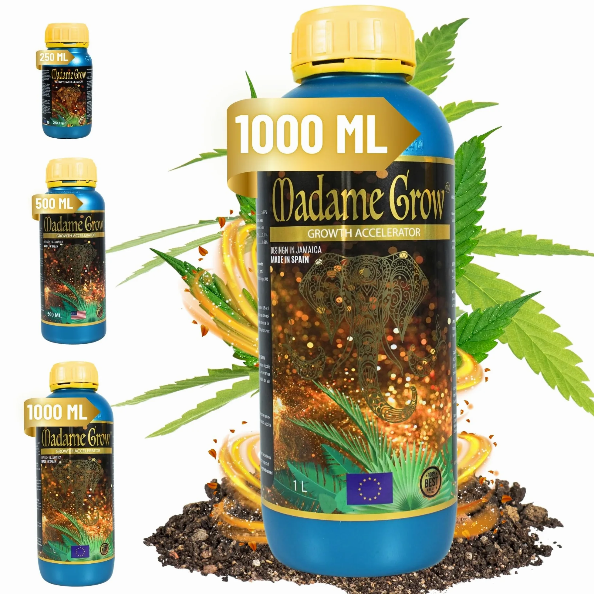 Madame Grow - Fertilizzante organico - Acceleratore di crescita e fioritura - GROWTH ACCELERATOR (1 L)