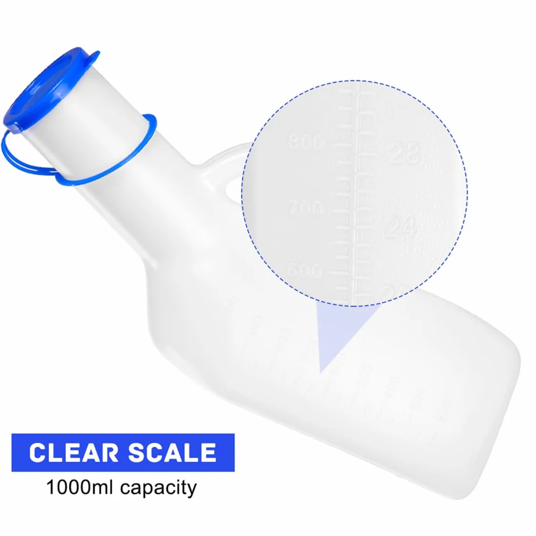 Orinatoio portatile a prova di perdite in plastica 1L per uomo da viaggio