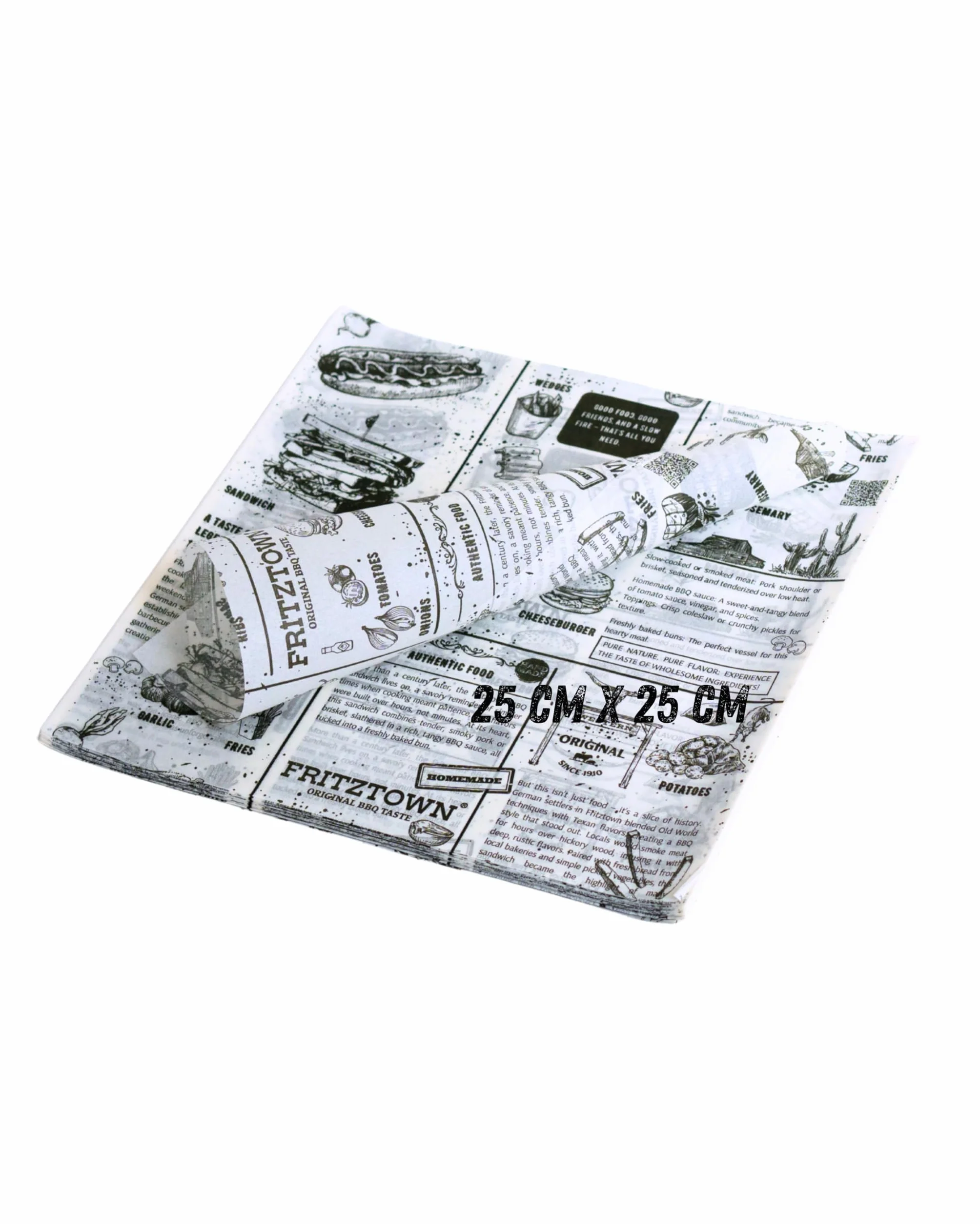 Carta non patinata per hamburger Deli Paper Bianco 25x25 cm 500 fogli