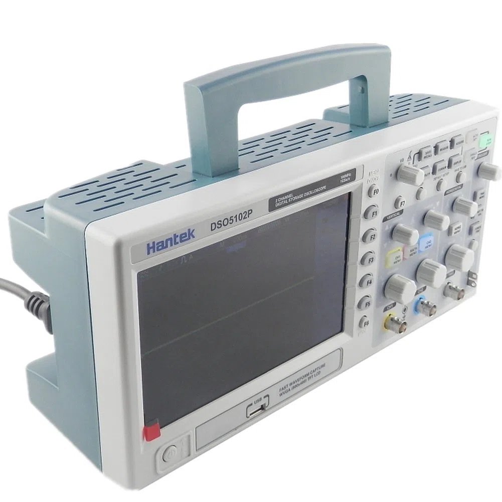 Hantek DSO5102P Oscilloscopio di Memoria Digitale USB 100MHz 1GSa/s 40K2 channel2CH