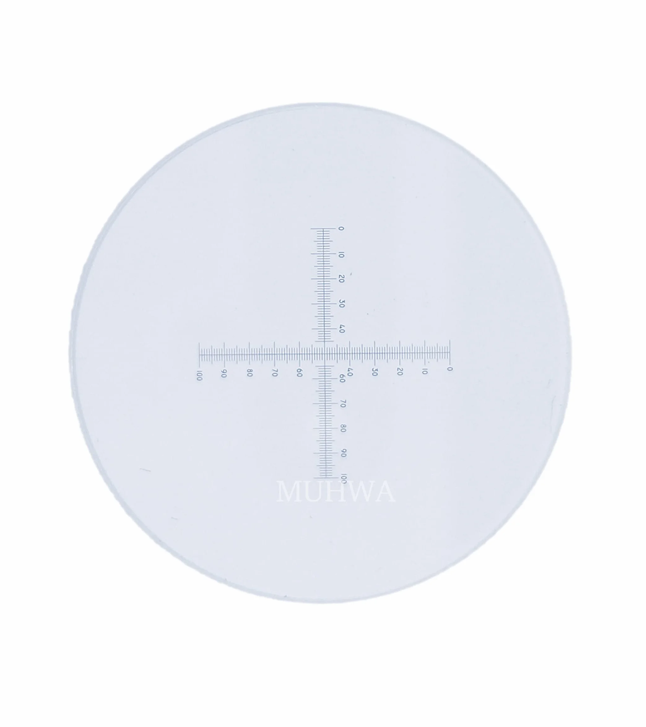 Micrometro Oculare 0,1 mm Ø20,4 mm Compatibile Olympus Reticolo a Croce Vetro Ottico