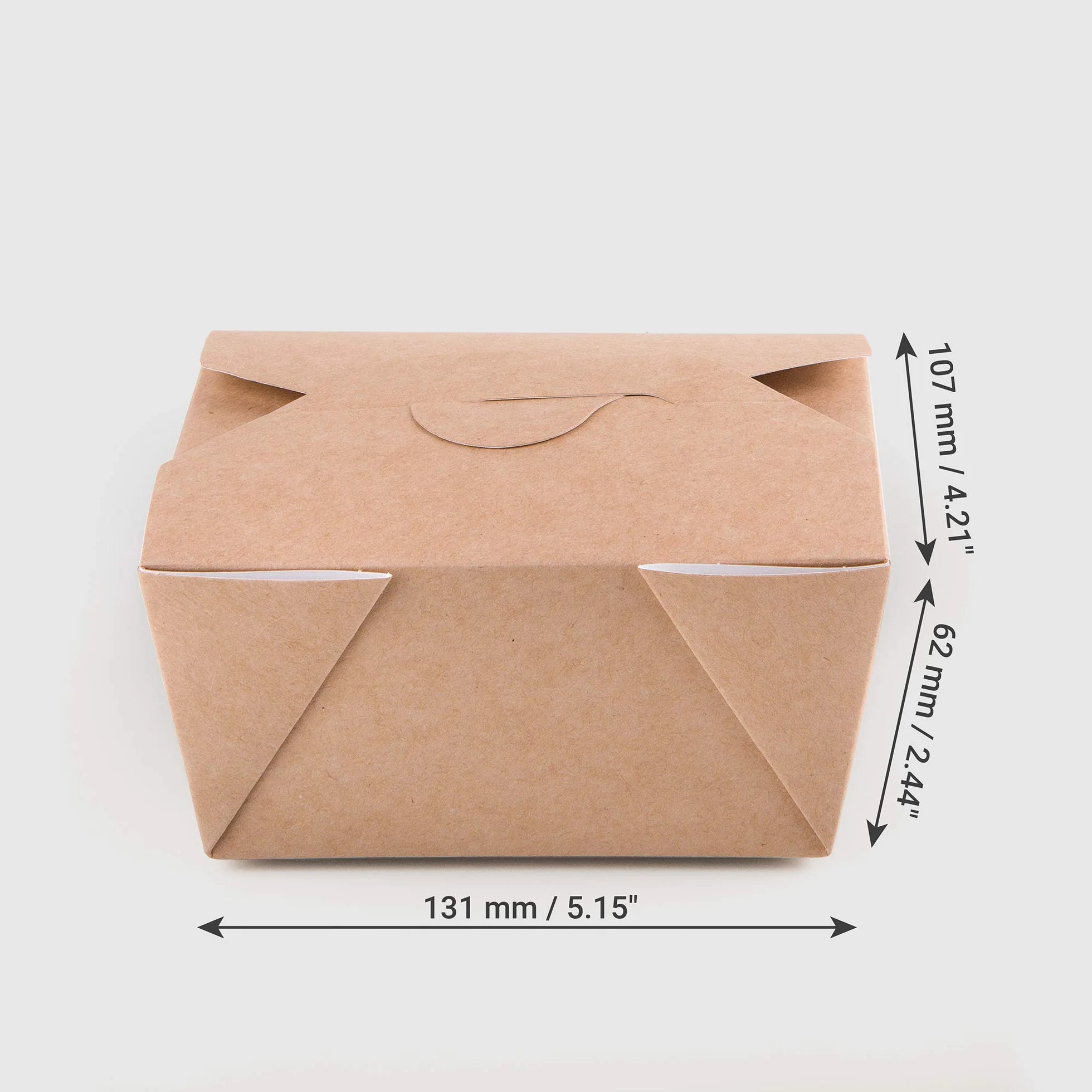 Scatola contenitore alimenti in carta kraft 600 ml monouso a prova di perdite confezione da 50