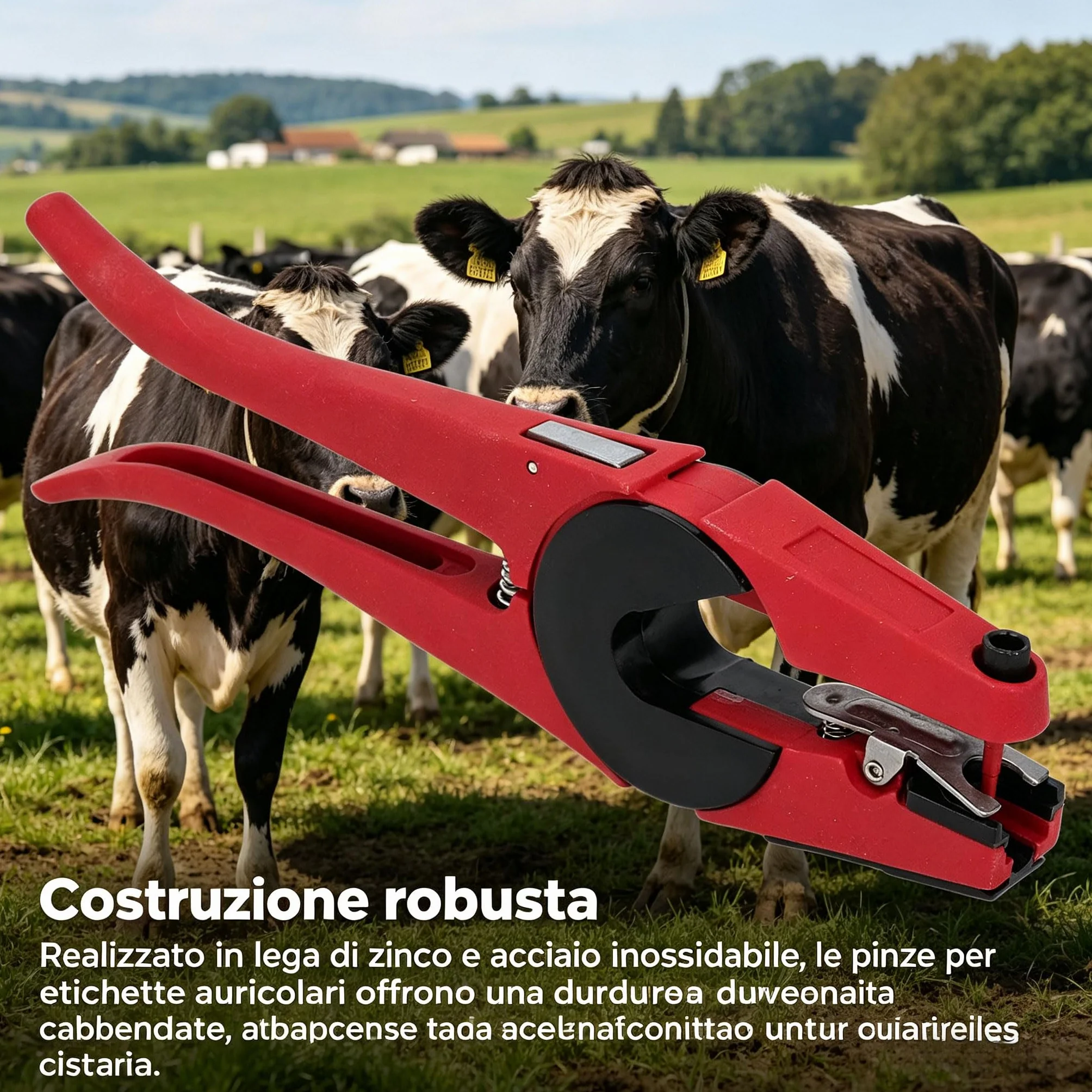 Pinze applicatrici di marche auricolari per bovini, suini, ovini, strumento universale per la marcatura delle orecchie degli animali, meccanismo di bloccaggio regolabile