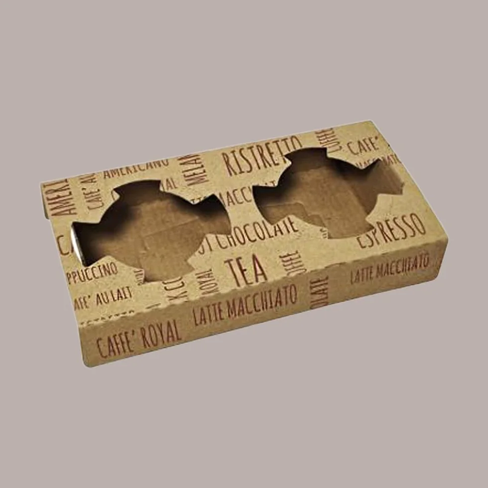 Vassoio Cestino Speed Porta 2 Bicchieri per Cappuccino 7oz 100 Pezzi Lucgel