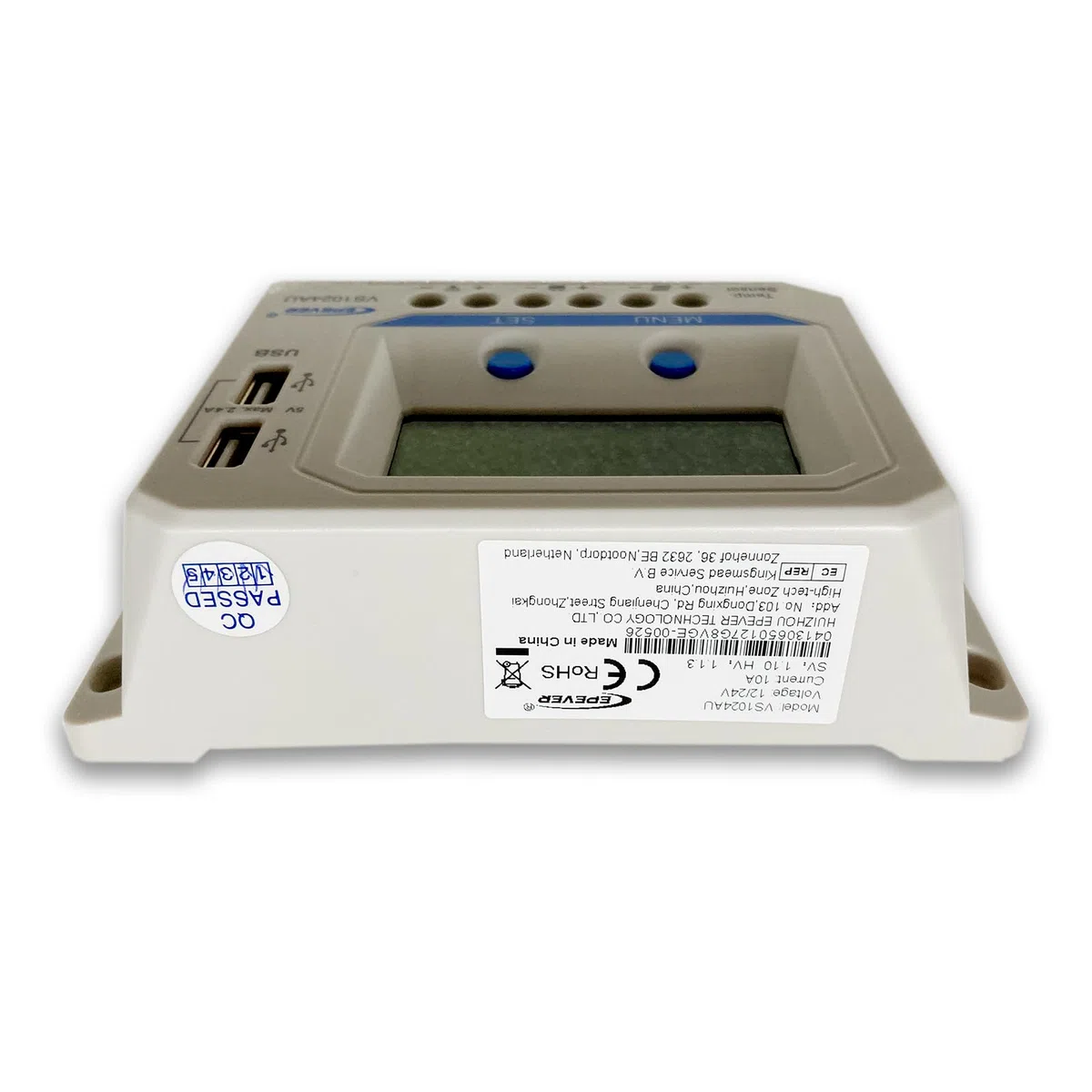EPEVER VS1024AU EP Regolatore di carica solare PWM, VS AU Serie 10A, display LCD, riconoscimento automatico, 12 V/24 V