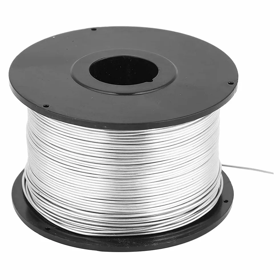 Filo per Legare Macchina 4 Pezzi 110 M 0,8 Mm Acciaio per Tondo per Cemento Armato
