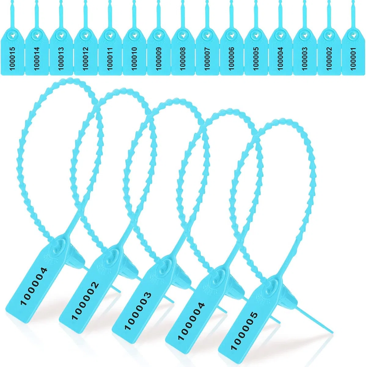 1000 Pezzi Sigilli Antimanomissione Plastica Etichette Estintore Etichette di Sicurezza Sigillate Etichette di Sicurezza Numerate (Giallo) (azzurro)