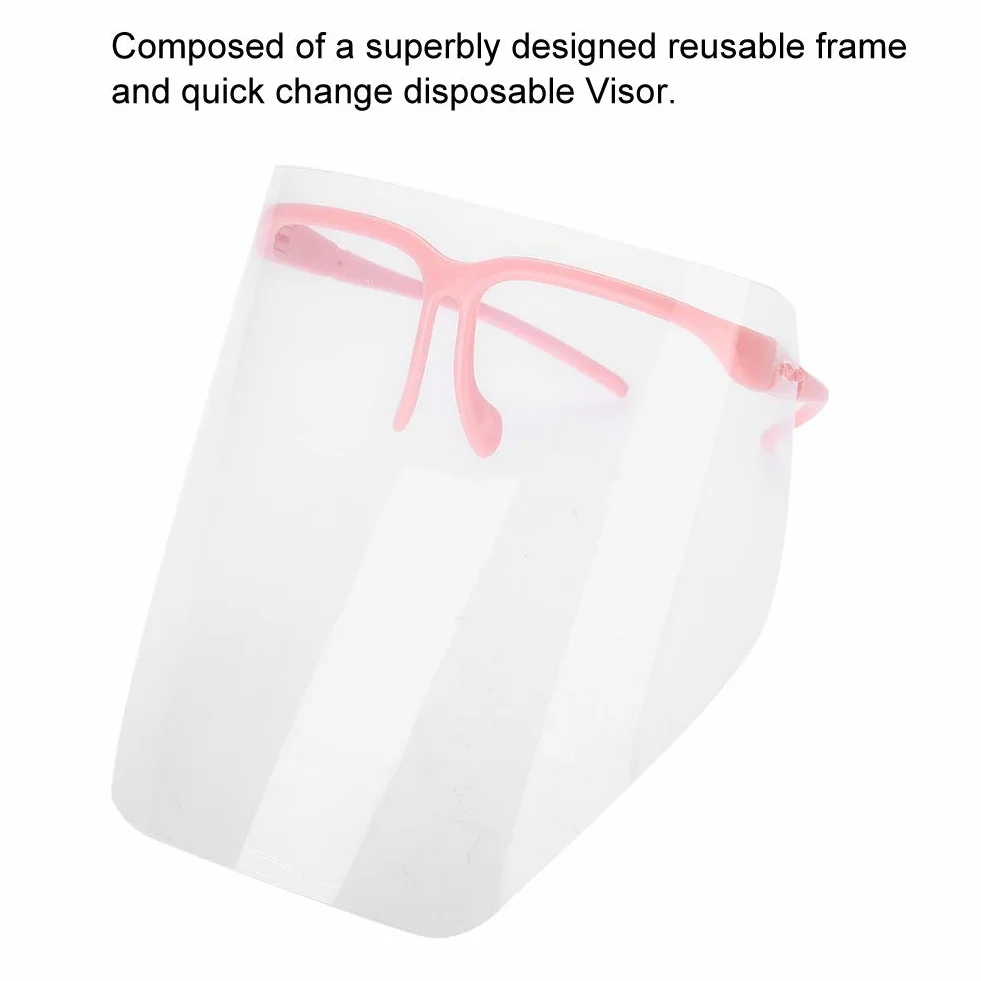 Visiera per Visiera, Visiera Integrale Trasparente Resistente Alla Maschera per il Viso Odontoiatrica Professionale Visiera Dentale Protettiva Staccabile per Attività Quotidiane e Lavoro(Rosa)