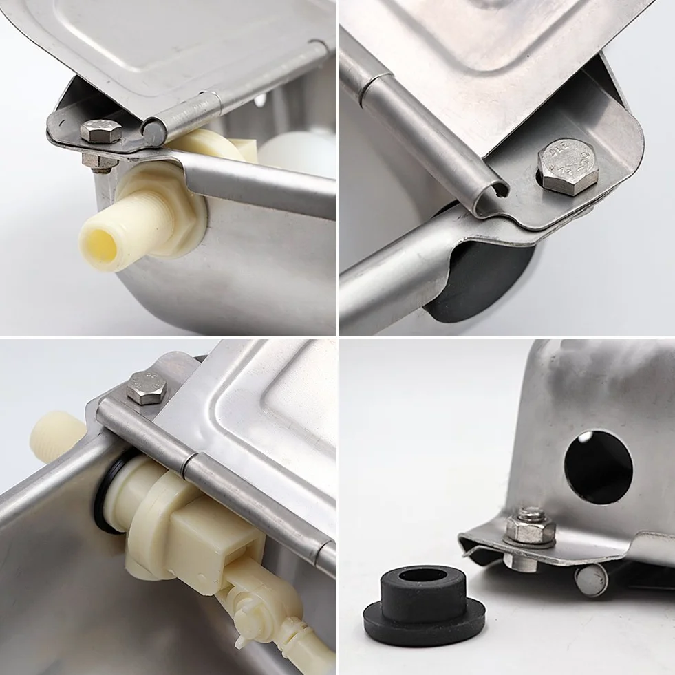 M.Z.A Abbeveratoio per abbeveratoio per Bestiame Abbeveratoio Automatico per Bevande in Acciaio Inox con valvola a Galleggiante per Pecore di Capra