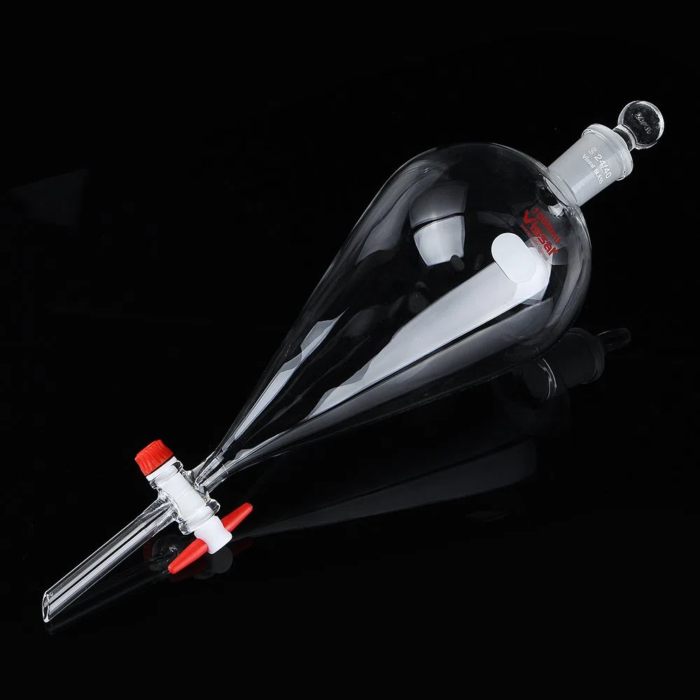 EsportsMJJ 1000ml 24/40 pyriform vetro borosilicato separatore imbuto pera forma PTFE rubinetto di arresto laboratorio