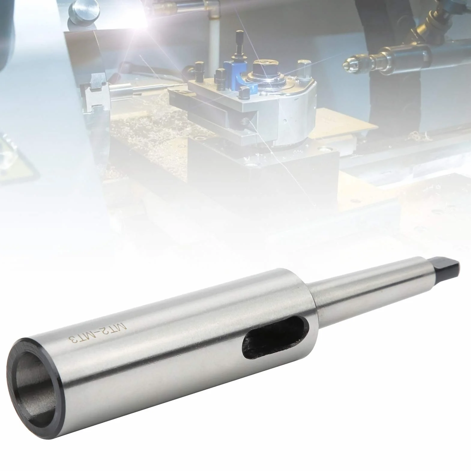 Adattatore di Riduzione in Acciaio ad Alta Velocità MT2 a MT3 50 HRC per Trapano Tornio Fresatura CNC