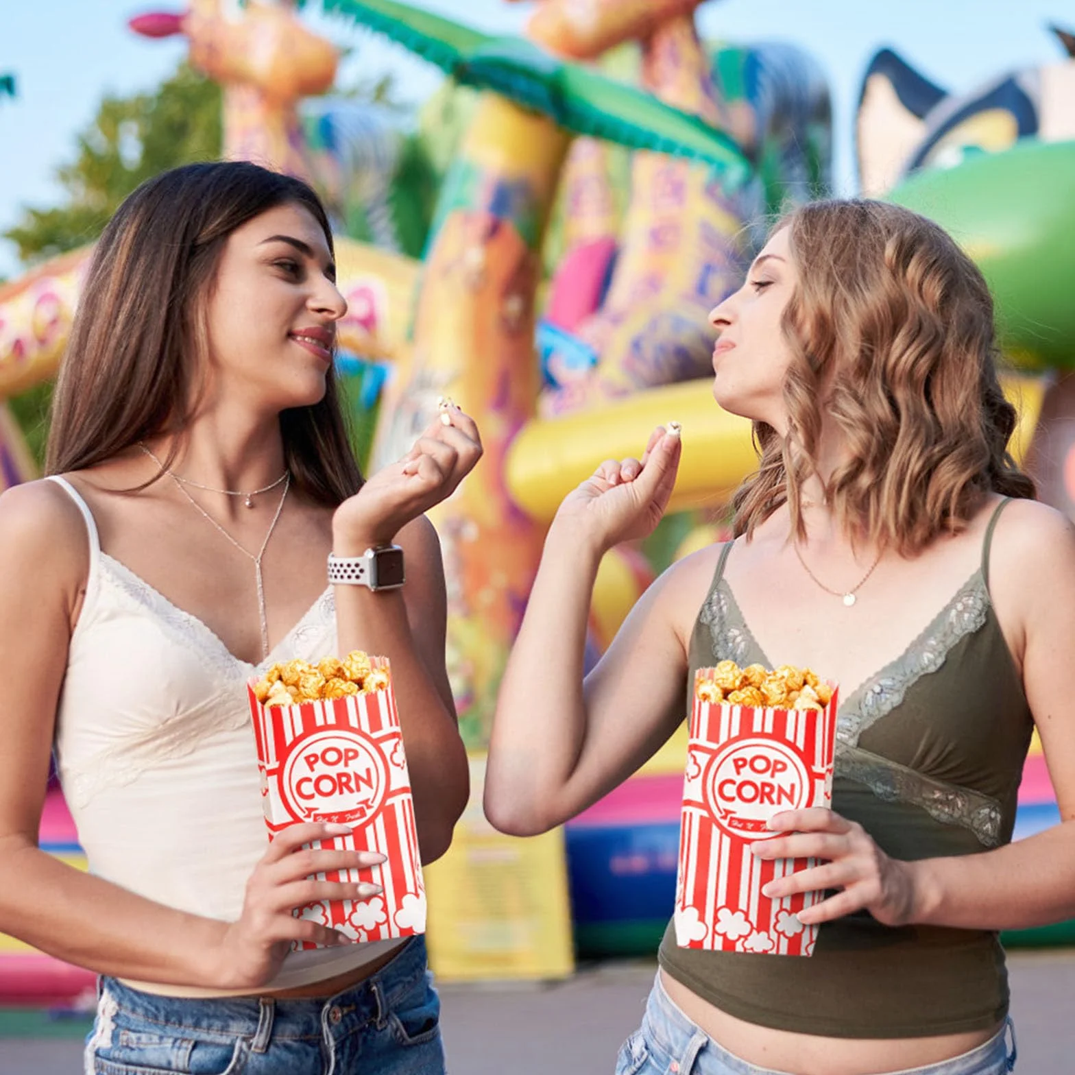 Sacchetti Pop Corn 200 Pezzi, Contenitore Caramella per Feste Compleanni Cinema