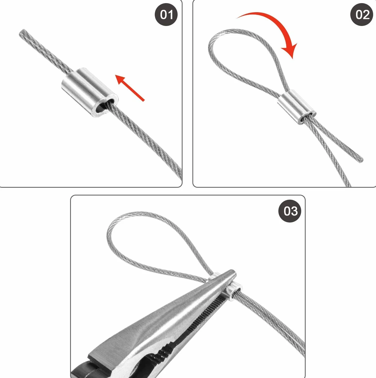 Cavo Acciaio Inox Filo Appendere Foto Cavi Sospensione 1,5 mm x 100m per La Cornice Dello Specchio Che Dipinge Oggetti Sospesi