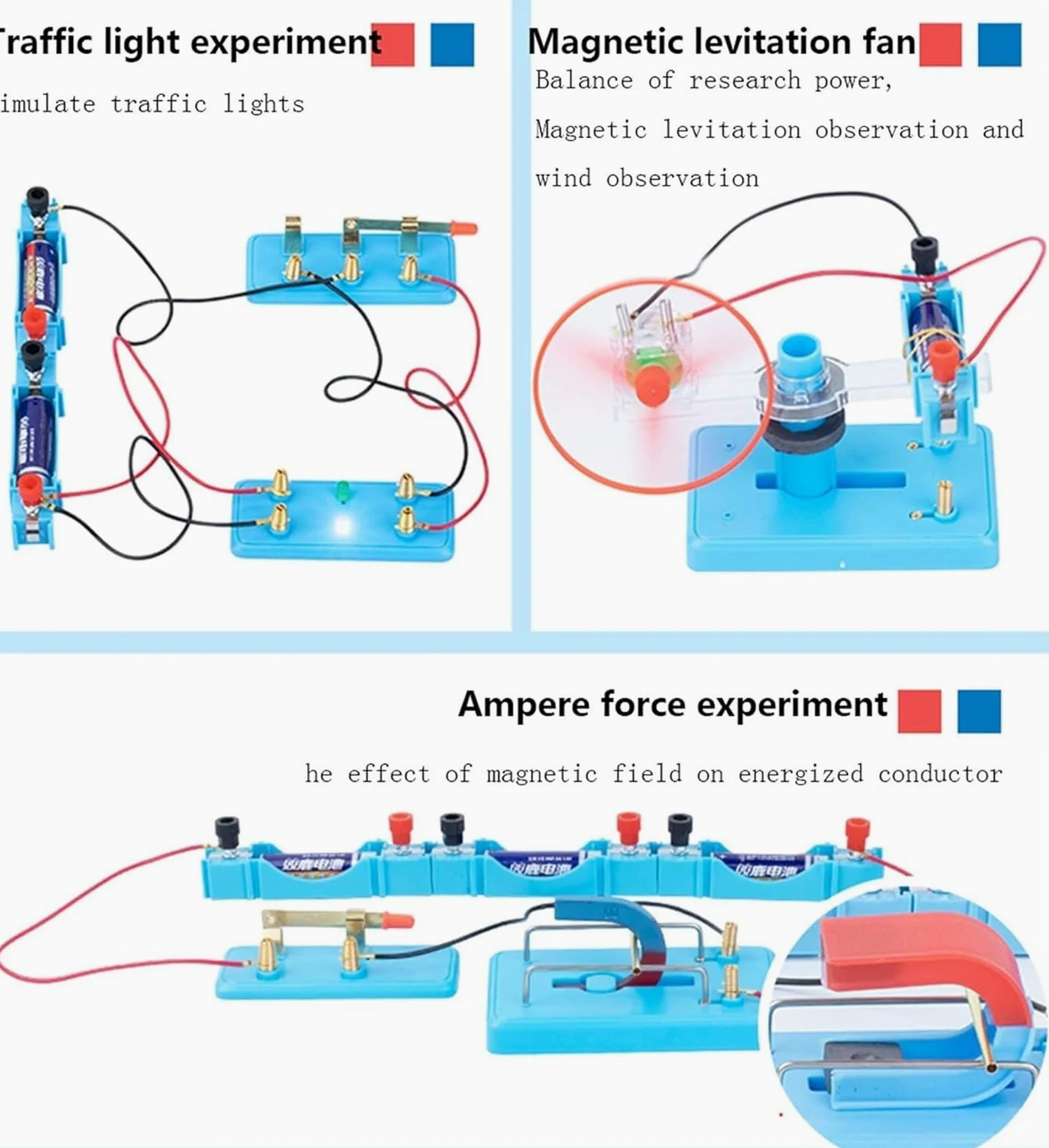 Set Completo Di Scatola For Esperimenti Elettromagnetismo Fisica, Kit Didattico Circuiti Elettrici Che Supporta Oltre 50 Tipi Laboratorio