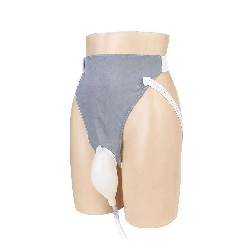 Catetere Esterno Uomo, Porta Pipì per Orinatoio con Collettore di Urina in Silicone 2 Sacchetti (Men Grey)